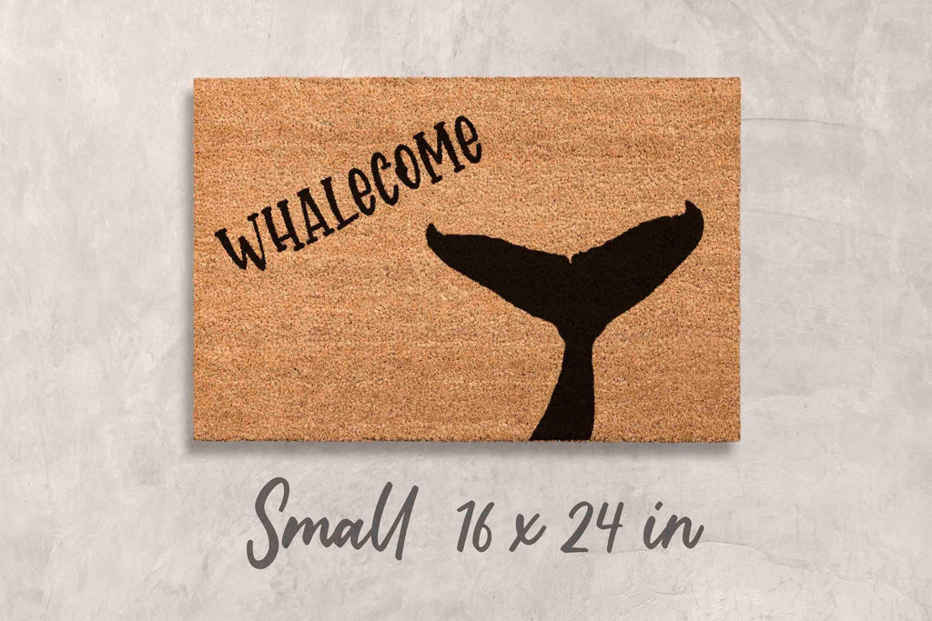 Whalecome Doormat: Funny Nautical Welcome Mat for Porch
