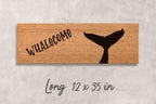 Whalecome Doormat: Funny Nautical Welcome Mat for Porch