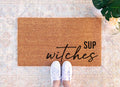 Halloween Door Mat: Sup Witches Saying (Coir, Outdoor Use)