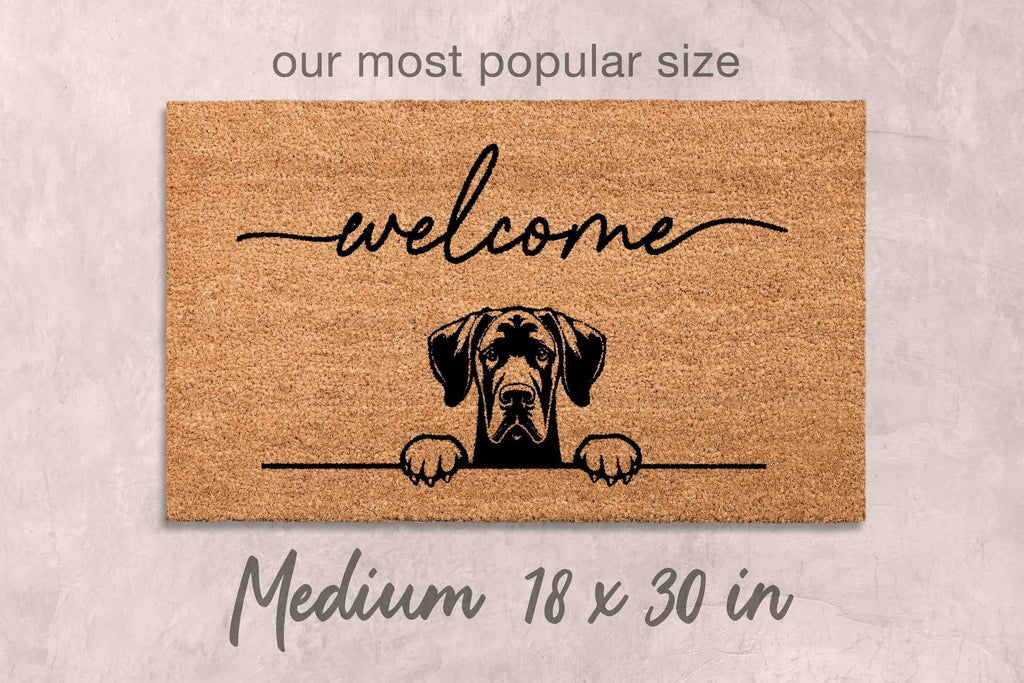 Great Dane Doormat Natural Coir Welcome Mat (Dog Lover Gift)