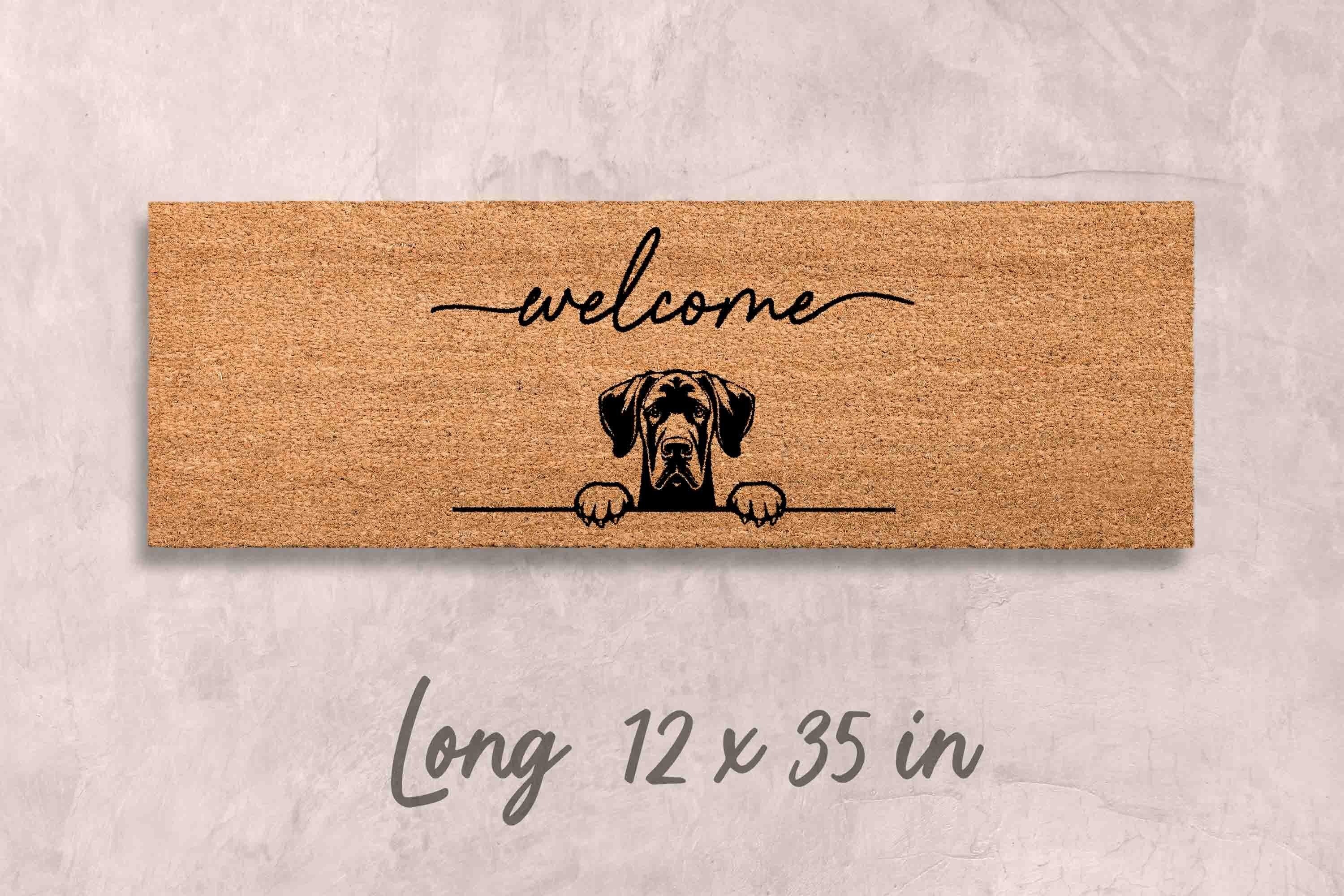 Great Dane Doormat Natural Coir Welcome Mat (Dog Lover Gift)