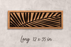 Floral Leaves Doormat: Minimalist Welcome Mat (Natural Coir, Latex Backing)