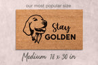 Golden Retriever Doormat: Funny Dog Mat - Natural Coir Fiber