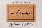 Welcome Doormat: Classic Design (Natural Coir, Latex)