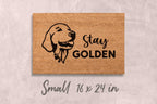Golden Retriever Doormat: Funny Dog Mat - Natural Coir Fiber