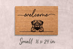 Pug Door Mat - Natural Coir with Latex Backing