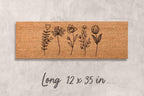 Floral Door Mat: Wildflowers Design - Natural Coir Fiber