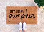 Fall Doormat: Hey There Pumpkin Design - Cozy Autumn Porch Decor