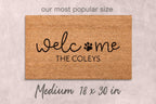 Personalized Dog Doormat: Custom Name, Paw Print Welcome Mat