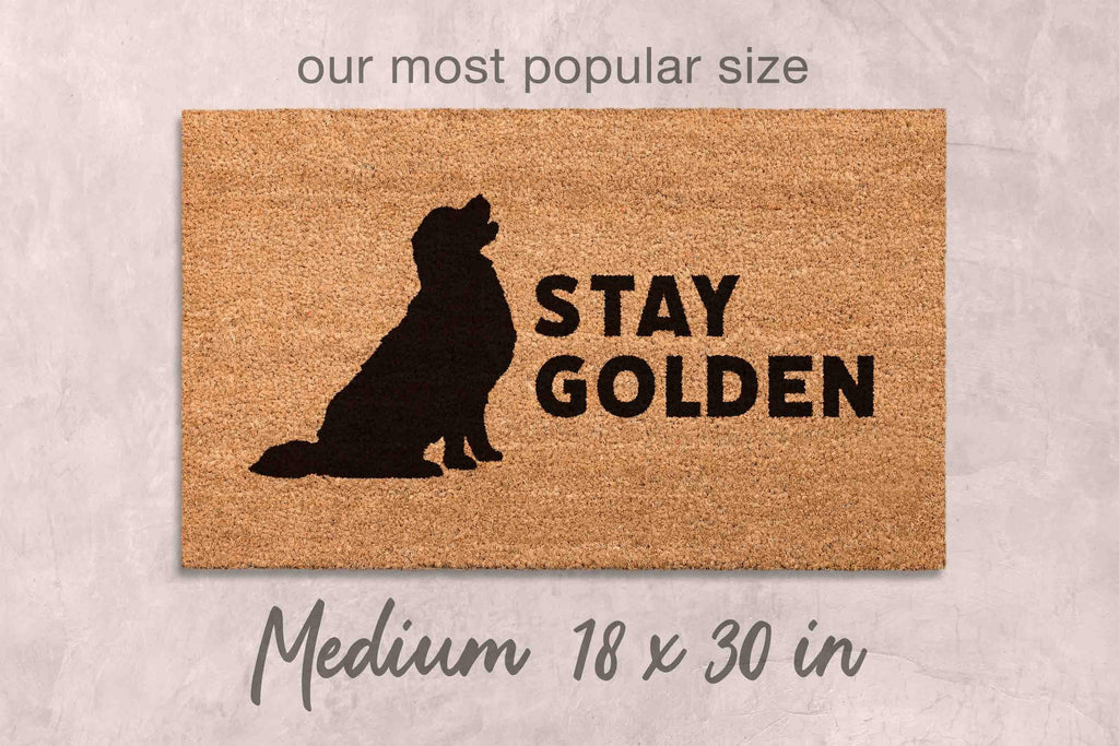 Funny Golden Retriever Doormat - Custom Dog Lover Welcome Mat