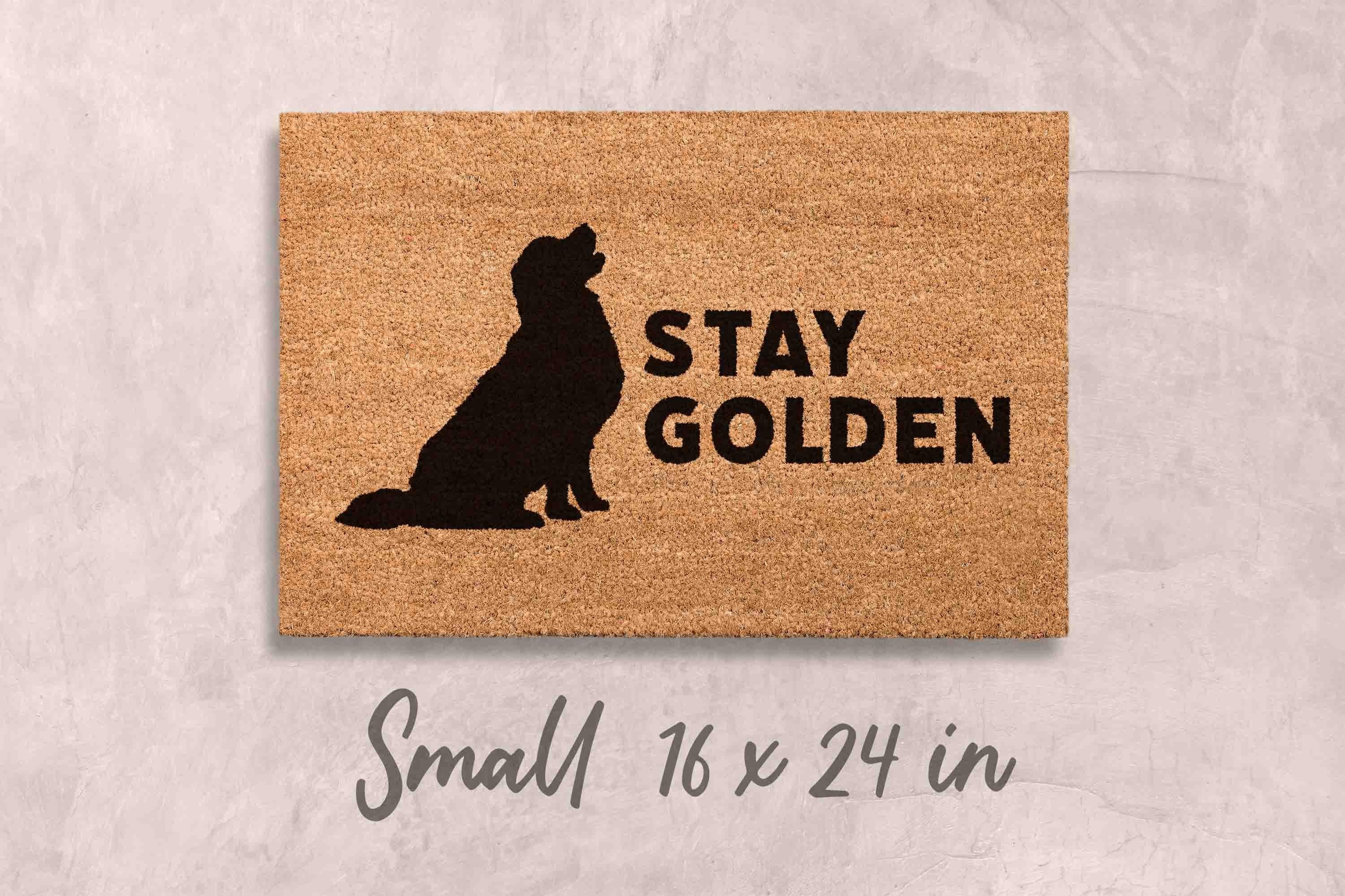 Funny Golden Retriever Doormat - Custom Dog Lover Welcome Mat