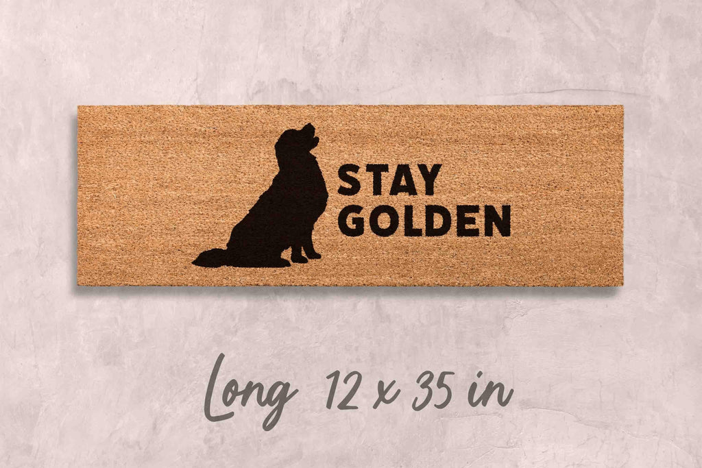 Funny Golden Retriever Doormat - Custom Dog Lover Welcome Mat