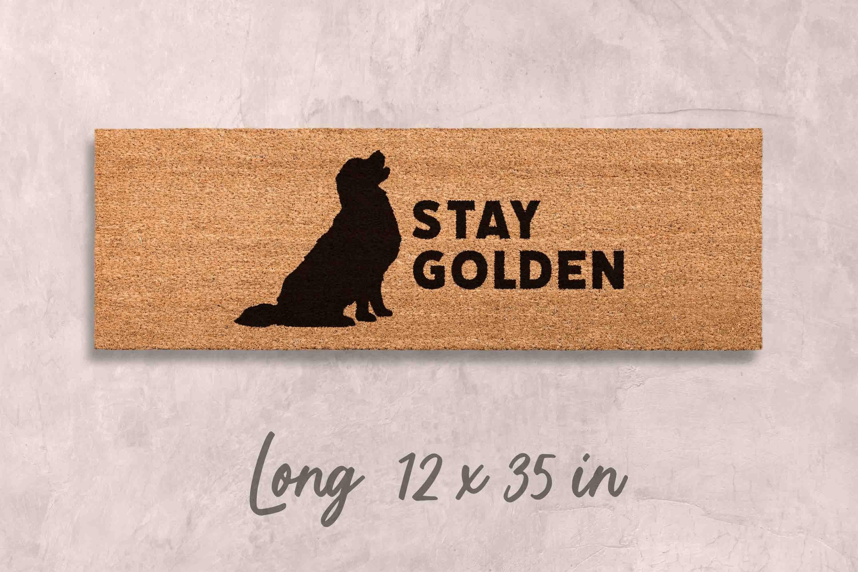 Funny Golden Retriever Doormat - Custom Dog Lover Welcome Mat