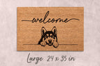 Husky Dog Doormat, Natural Coir Welcome Mat (Latex Backing)