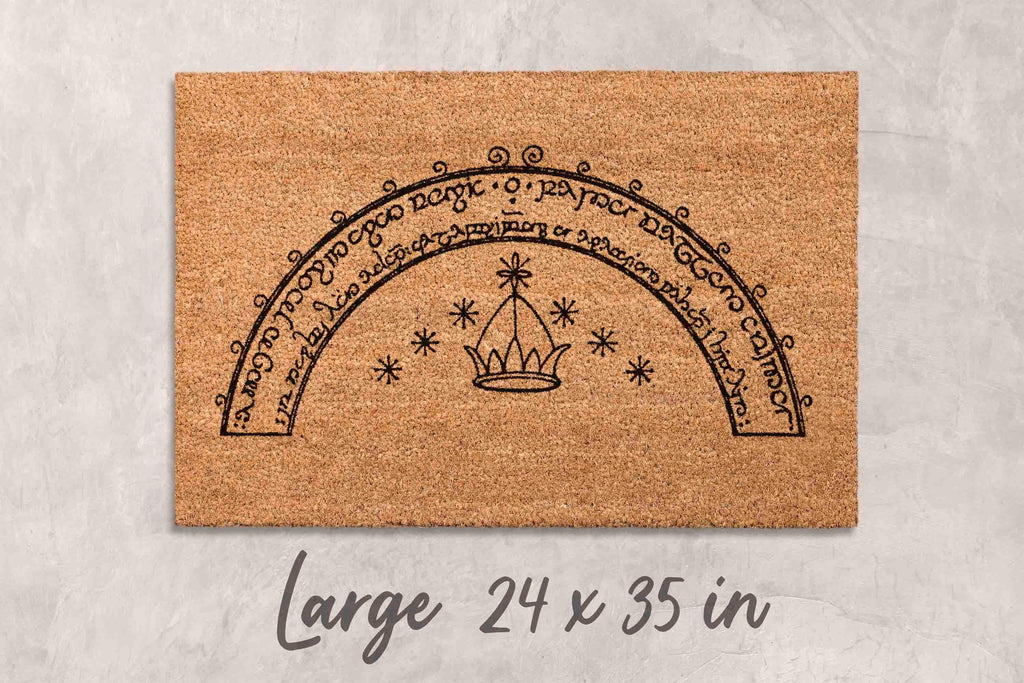 Speak Friend and Enter Doormat, Funny Geek Door Mat (Natural Coir)