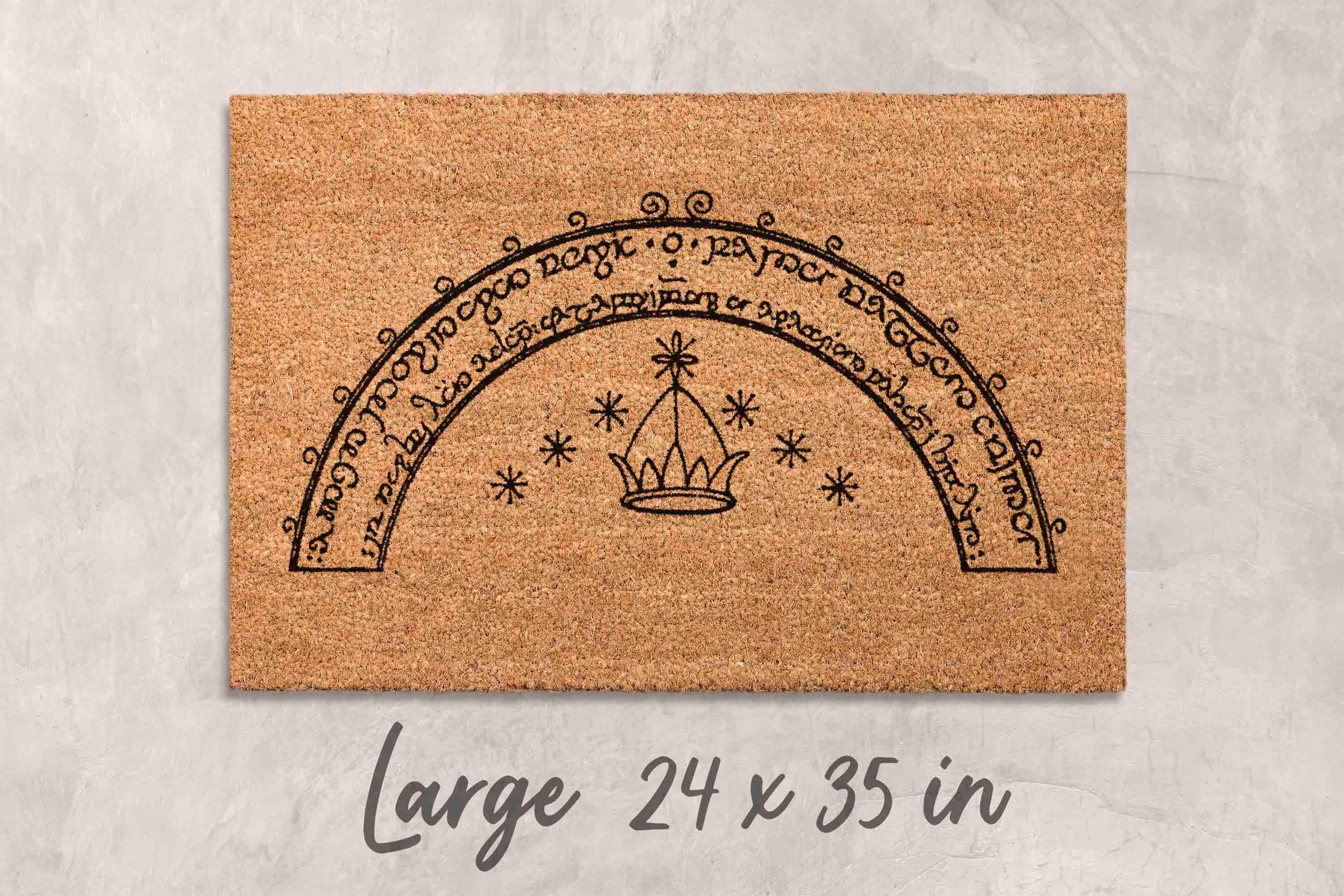 Speak Friend and Enter Doormat, Funny Geek Door Mat (Natural Coir)