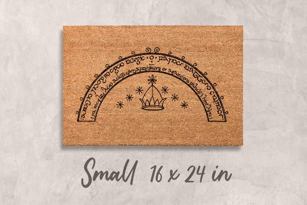 Speak Friend and Enter Doormat, Funny Geek Door Mat (Natural Coir)