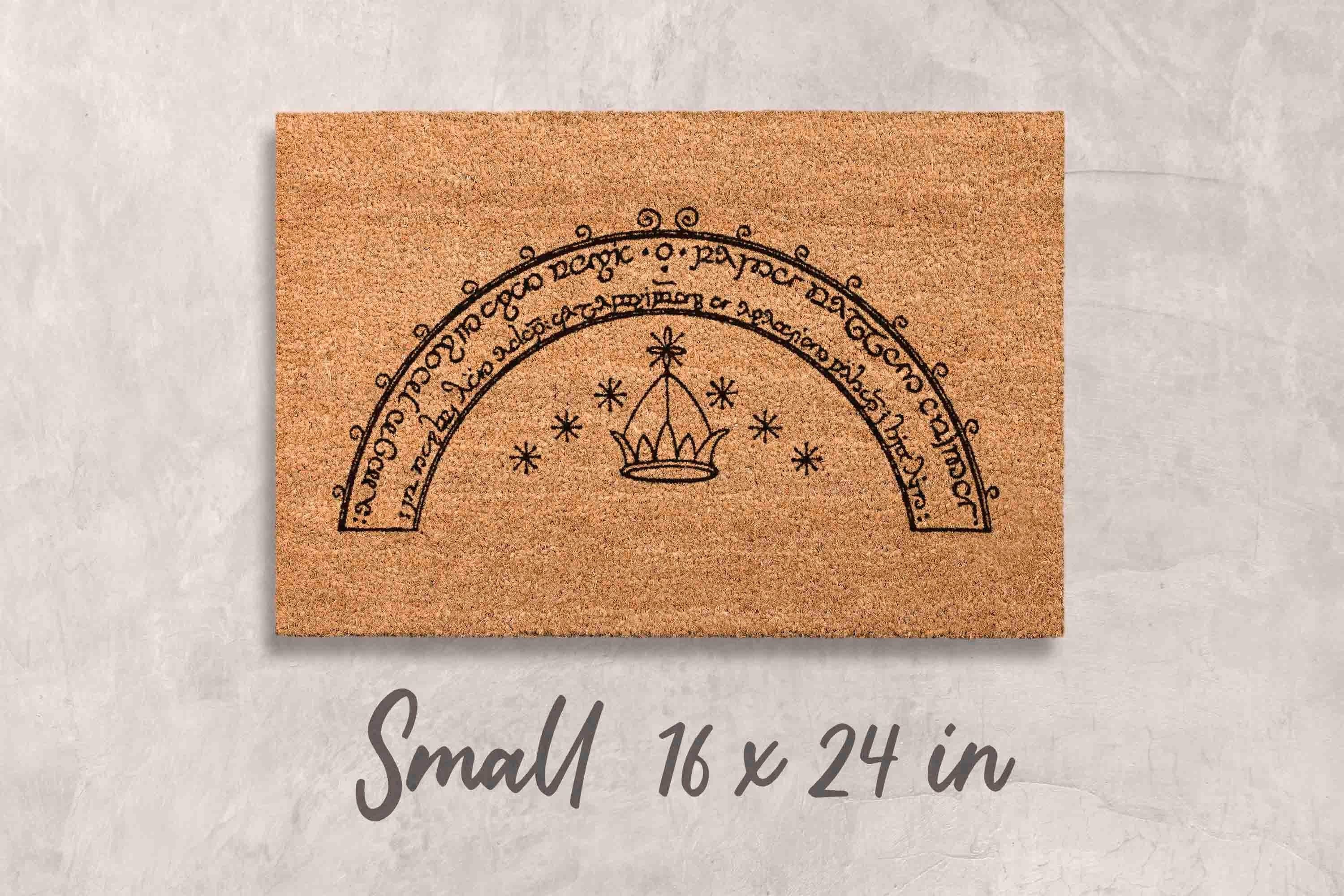 Speak Friend and Enter Doormat, Funny Geek Door Mat (Natural Coir)