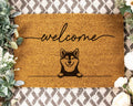 Shiba Inu Door Mat: Cute Dog Design (Natural Coir, Latex)