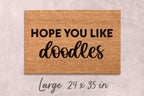 Doodle Doormat: Unique Dog Owner Gift (Natural Coir, Latex)