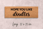 Doodle Doormat: Unique Dog Owner Gift (Natural Coir, Latex)