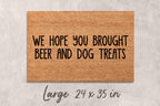 Dog Owner Doormat: Custom Funny Welcome Mat - Beer and Treats