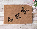 Butterfly Door Mat: Unique Personalized Porch Decor (Coir Fiber)