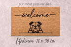Bulldog Doormat, Natural Coir Welcome Mat (Funny Dog Mom)