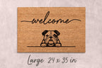Bulldog Doormat, Natural Coir Welcome Mat (Funny Dog Mom)