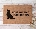 Golden Retriever Doormat: Custom Funny Design (Natural Coir, Latex)