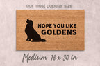 Golden Retriever Doormat: Custom Funny Design (Natural Coir, Latex)