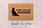 Golden Retriever Doormat: Custom Funny Design (Natural Coir, Latex)