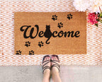 Funny Cat Doormat, Coir Welcome Mat (Indoor/Outdoor)