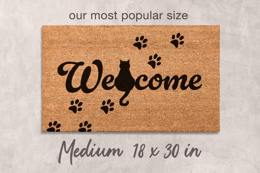 Funny Cat Doormat, Coir Welcome Mat (Indoor/Outdoor)
