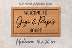 Grandparents Welcome Mat, Personalized Coir Doormat (Custom Name)