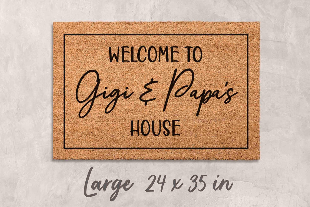 Grandparents Welcome Mat, Personalized Coir Doormat (Custom Name)