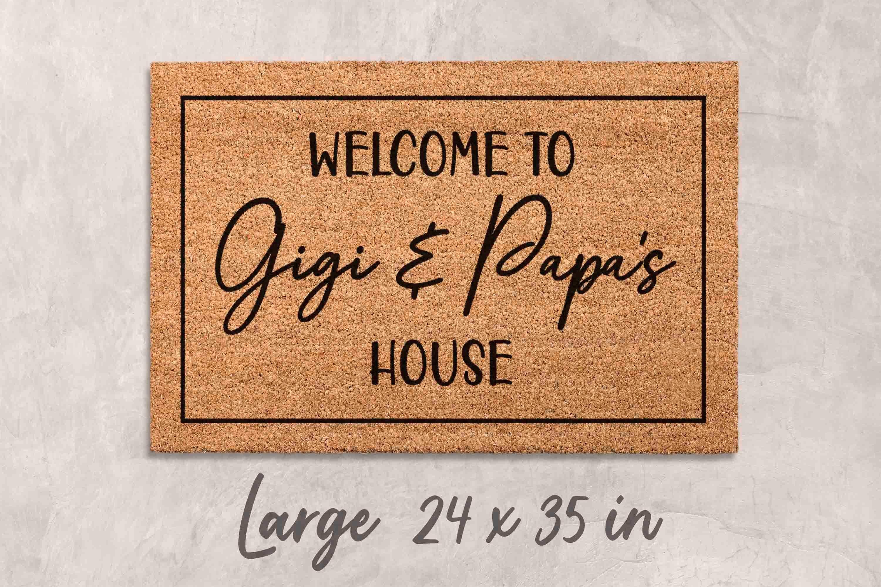 Grandparents Welcome Mat, Personalized Coir Doormat (Custom Name)