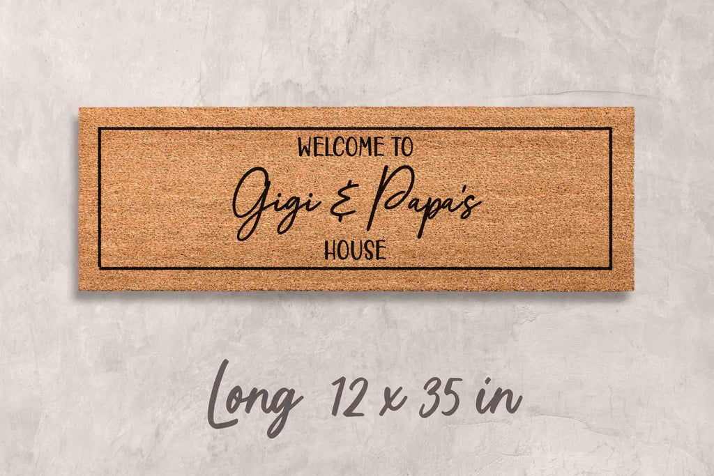 Grandparents Welcome Mat, Personalized Coir Doormat (Custom Name)