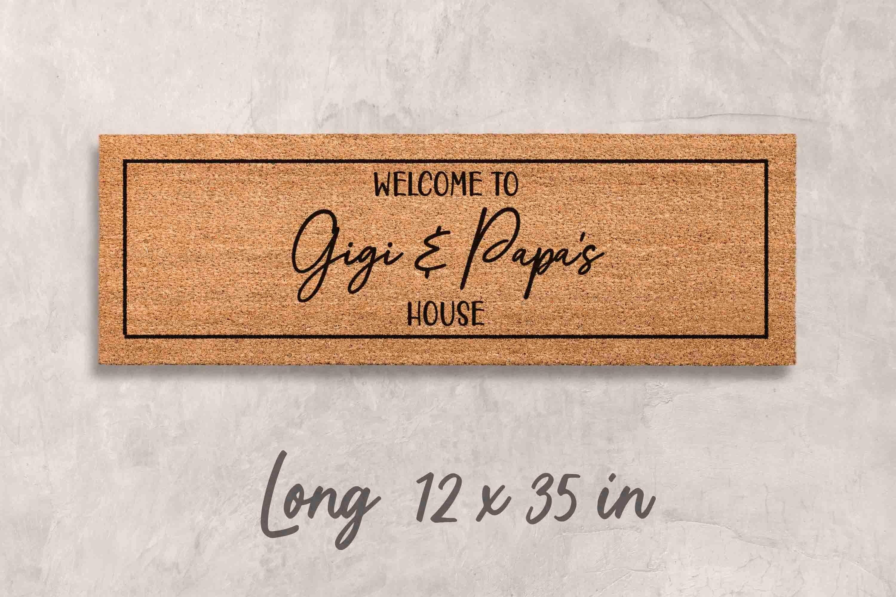 Grandparents Welcome Mat, Personalized Coir Doormat (Custom Name)