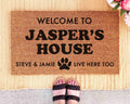 Custom Dog Welcome Mat: Personalized Name Doormat (Coir, Latex)