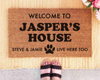 Custom Dog Welcome Mat: Personalized Name Doormat (Coir, Latex)