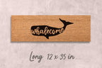 Whalecome Doormat: Nautical Funny Welcome Mat (Natural Coir, Latex)