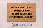 Funny Extended Warranty Doormat: Coir Welcome Mat