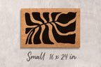 Wildflower Floral Doormat - Natural Coir, Modern Porch Decor