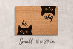 Funny Cat Doormat: Natural Coir with Latex Backing