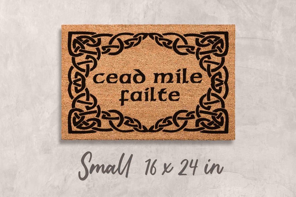 Irish Doormat - Céad Míle Fáilte, Natural Coir Welcome Mat