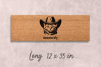 Funny Cat Doormat Meowdy, Natural Coir (Latex Backing - Welcome Mat)