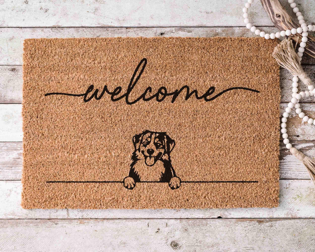 Aussie Dog Lover Doormat, Natural Coir (Latex Backing, Outdoor)