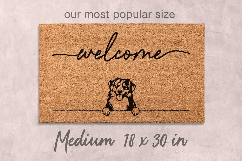 Aussie Dog Lover Doormat, Natural Coir (Latex Backing, Outdoor)