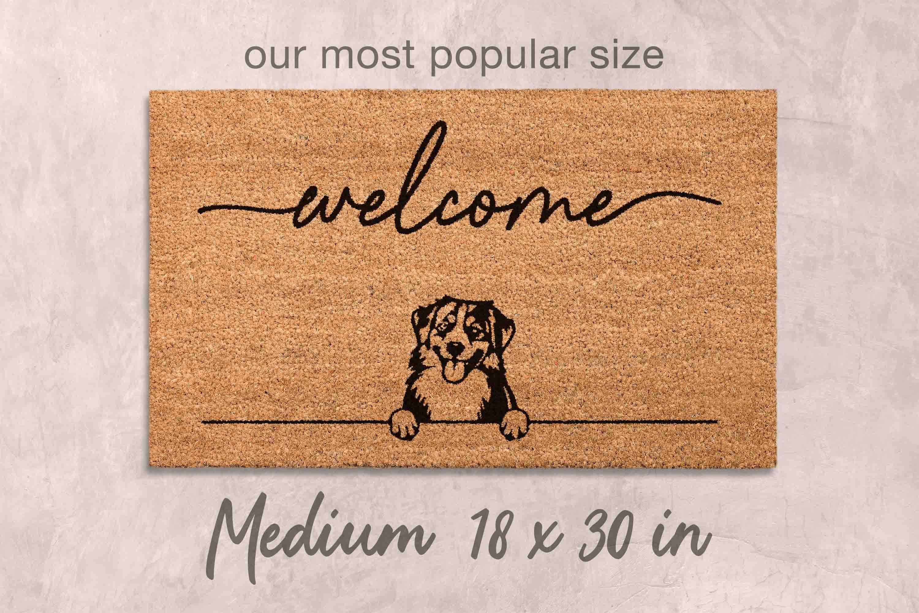 Aussie Dog Lover Doormat, Natural Coir (Latex Backing, Outdoor)
